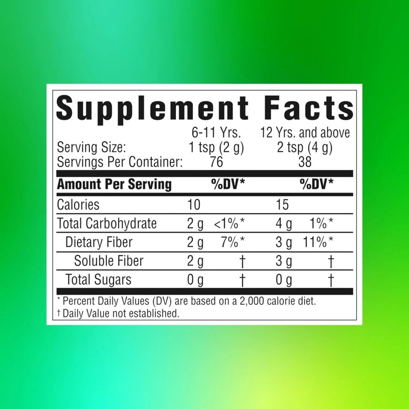 Benefiber Daily Prebiotic Fiber Supplement Powder 125 Servings (Pack of