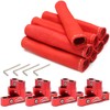 LEDAUT Red 8Cyl Spark Plug Heat Shield Protector and 12pc