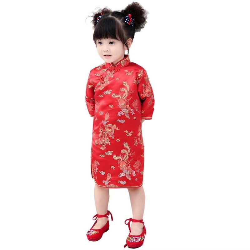 Hooyi - Disfraz de princesa para niña con dragón chino
