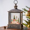 12.5'' Christmas Snow Globe Lantern Lighted Snowman Choir Musical Snowmen