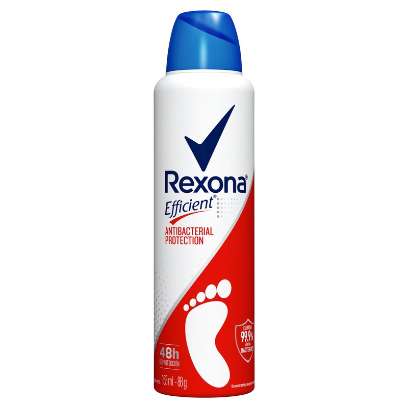 Desodorante para pies Rexona Efficient Antibacterial 153 ml