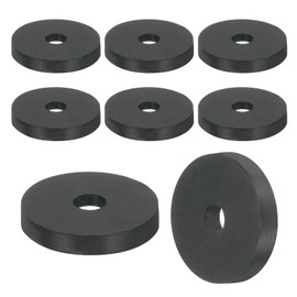 uxcell 18Pcs Thick Rubber Spacer, 1-9/16 Inch OD x 5/16 Inch ID x 3/16 Inch Thickness Round Rubber Bushings Anti Vibration Flat Spacer Washers for Home Industrial Machinery