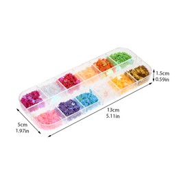 LALAFINA Manicure Decor Glitter Paillettes Color Nail Sequins for Nail Art Diy Crafts Sparkly Decorations for Home Phone Cases Body Art Easy to Use for Professionals Beginners