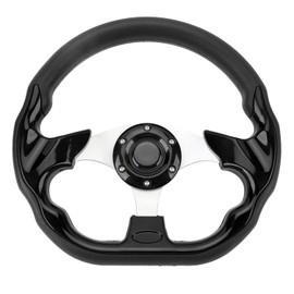 Volante de Coche, PU de 13 Pulgadas, Aspecto Elegante, a Prueba de Impactos, Agarre Mejorado, Volante de Carreras con Marco de Aluminio, para...      
