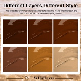 WHsHeria Gel Nail Polish Set – 6 Colors 15ML Coffee Brown Nude Beige Nude Pink Chestnut Skin Tone Soak Off UV LED Gel Polish Kit for All-Season Nail Art Manicure Salon DIY at Home for Women F gift