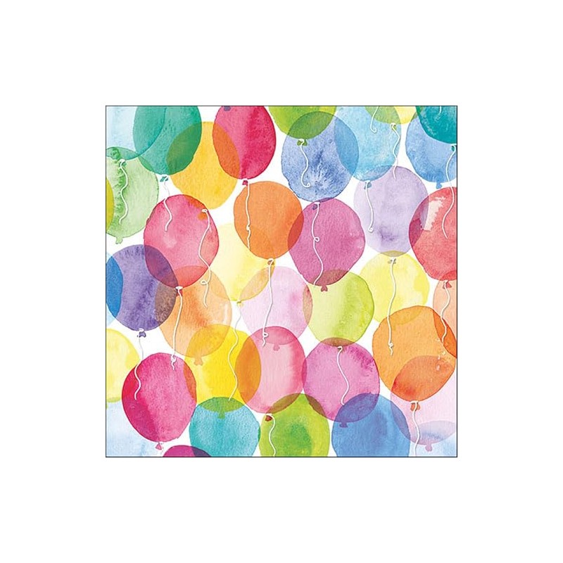 Lunch Napkins 20 pcs. " Watercolors Balloons " 33x33 cm
