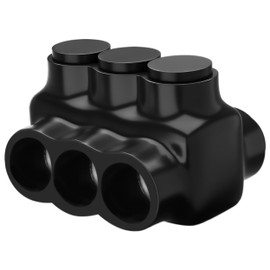 OHLECTRIC Insulated Wire Connector 3 Port Dual Side Entry for 2-14 Wire Range Lugs with 5/32 Hex Screw, Pre-Filled with Oxide Inhibitor - Wire Connectors, Electrical Connectors, Wire Tap