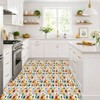 IVN Pastel Abstract Flowers Peel and Stick Floor Tiles 12x12