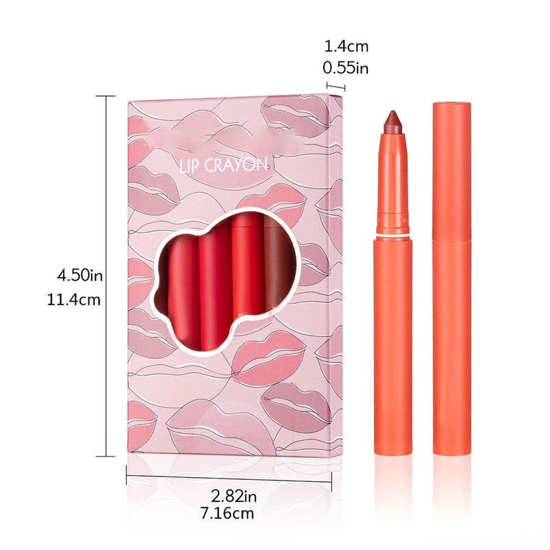 6 Colors Matte Crayon Lipstick Lipstick Makeup Lipstick Set Waterproof