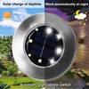 Rayolon Solar Ground Lights, 4 Pack 8 LED White Solar