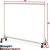 Simple Houseware Industrial Grade Z-Base Garment Rack, 500lb Load with