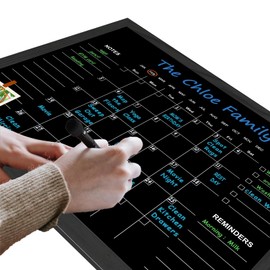 TORASO Chalkboard Calendar, 13” × 17“ Calendar Magnetic Chalk Board, Monthly and Weekly Calendar, Family Planner(Family-HB-3343)