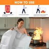 DOKIBI Emergency Fire Blanket, 40"x40" Fiberglass Suppression Fire Retardant Blankets