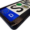 European License Plates Carbon Fiber Frame (Gloss Black)