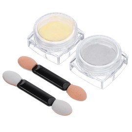 2PCS White Pearl Chrome Nail Powder Holographic Chrome Powder for Nails, Iridescent Aurora Metallic Mirror Effect Pigment Pearl Glitter Dust Nail Chrome Powder for Nail Art and Resin Craft Decoration