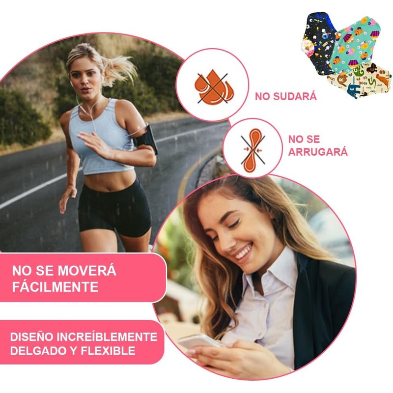 11 pcs Almohadillas Menstruales Reutilizables de Carbón de Bambú Toallas