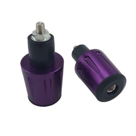 Szmsmy Bike Motorcycle Universal Handlebar End Plug Grip End Anti Vibration CNC Aluminum 22.2mm 7/8" Set of 2 (Purple)