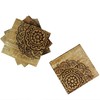 Hand Carved Mandala Coasters (set of 4)