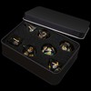SIQUK 7-Piece Dice Set Polyhedral Dice Liquid Core Dice D4