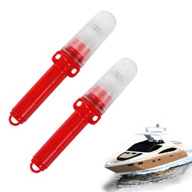 Boat Flares,LED Boat Flares Coast Guard Approved,Smart Marine Signal Light, Boat Safety kit, Electronic Boat Distress Flare,for Fishing Nets, Buoys, or Boats(2 PCS)