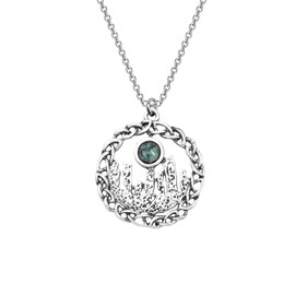 CENWA Inspired Necklace Scotland Standing Stone Pendant Necklace (green)
