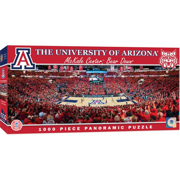 MasterPieces NCAA Arizona Wildcats, Stadium Panoramic Jigsaw Puzzle, McKale Center, 1000 Pieces