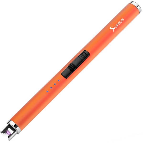 SUPRUS Encendedor luminoso eléctrico, encendedor USB con pantalla LED mejorada,
