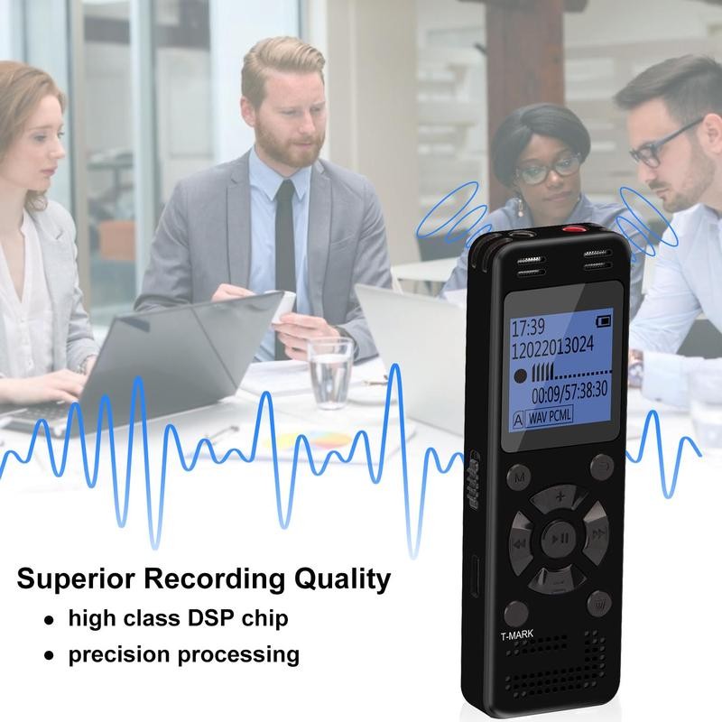 V618 Digital Voice Recorder 64GB with Advanced Noise Reduction, MP3