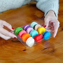 Macarons Mix - French Cookies - Baked Upon Order Macaroons with Recipe from France - Fresh Macarons Handcrafted by French Chefs - Gluten-free - Assorted Flavors (12 Macarons)