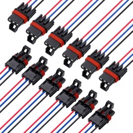 Forccord 12-Pcs Pulse Power Plug Pigtail Connector Fit for Polaris 2018-2024 Ranger XP 1000 / RZR / RS1 / Pro General Wiring Harness Car Replacement Accessories