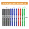 Set 12 Pz Plumas Borrables Surtidas Boligrafo Lapicero Borra
