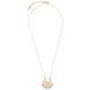 Lucky Brand Turquoise Charm Pendant Necklcae, Gold, One Size