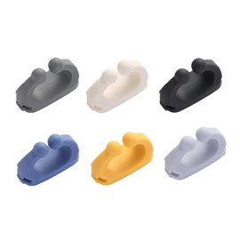 Defrko Silicone Razor Holders - 6 Pcs Hooks Adhesive Wall Mounted for Hanging Towel Key Plug Cable, Utility Decoration Hook Stick to Dorm Room Door Function for Kitchen Bathroom Home Office