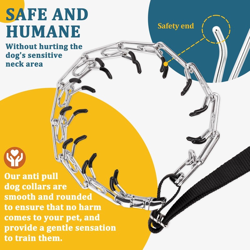 Mayerzon Martingale Prong Collar for Large Medium Dogs that Pull