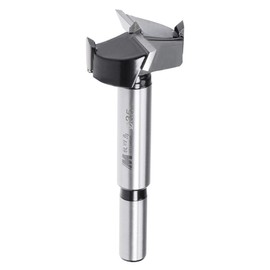 Sourcingmap Forstner Drill Bits 35mm, Tungsten Carbide Wood Hole Saw Auger Opener, Woodworking Hinge Hole Drilling Boring Bit Cutter (Black, Silver Tone)