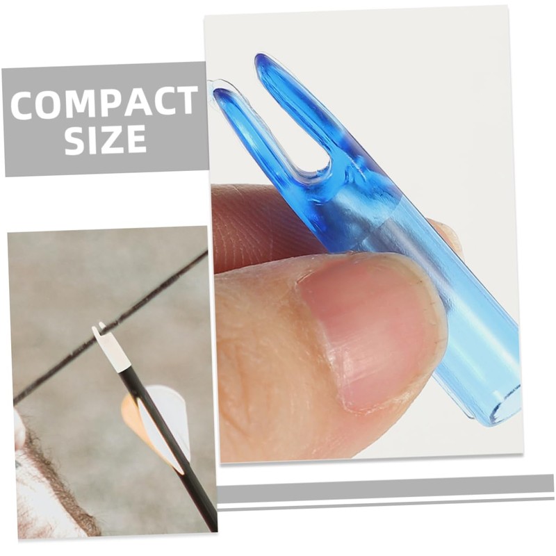 GRIRIW 16Pcs DIY Arrow Nocks Tails Transparent Blue Green White