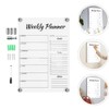 Operitacx 1set Acrylic Weekly Planner Memo Board Erasable Writing Surface