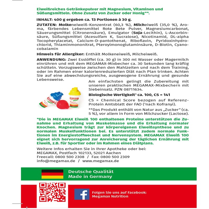 EiWEISS 100 Strawberry Megamax Powder 750 g