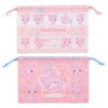 myu-kurudori-mi- Lunch Drawstring bag 2 Piece Set (Check)