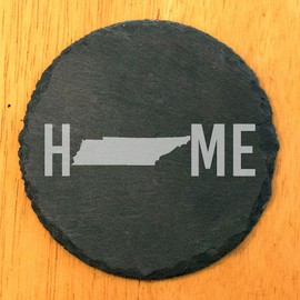Tennessee Home Coasters - Round Slate - set of 8