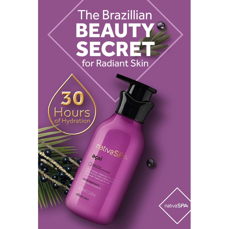 O Boticario Nachiva Spa Moisture Body Lotion Acai 13.5 fl