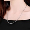 XINCHENG 2mm Chain Necklace, Silver Chain with Lobster Claw Clasp,