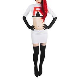 DAZCOS Women US Size Anime Cosplay Costume Outfit with Gloves and Socks (Medium)