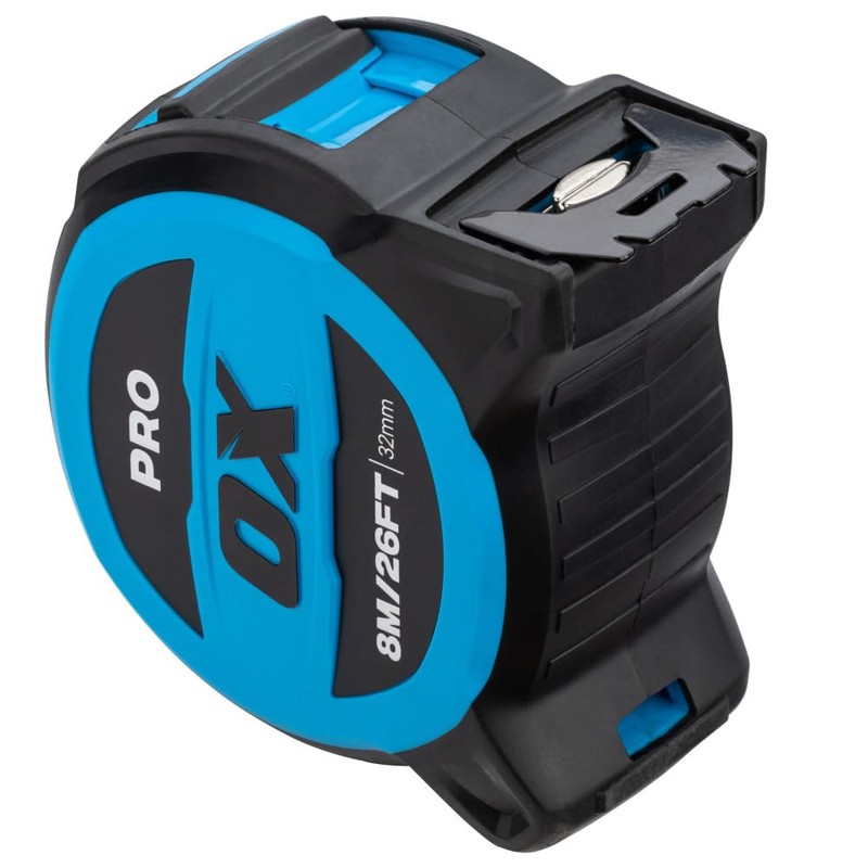 OX Pro 8m/26ft Tuff Blade Tape Measure Magnetic Dual Hook