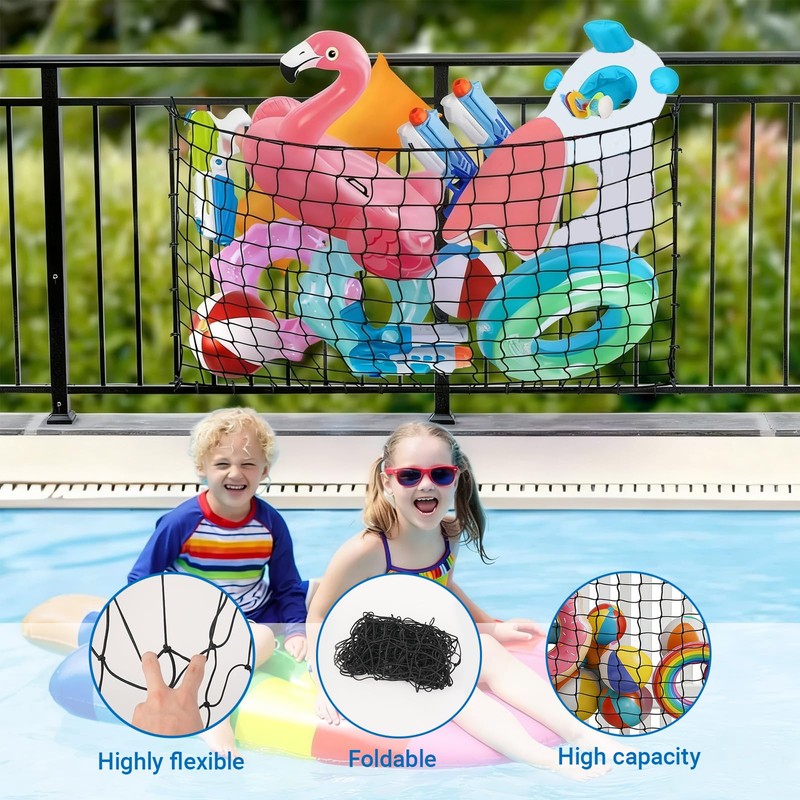 RAWILL 71" x 47" Extra Large Pool Float Storage Net-