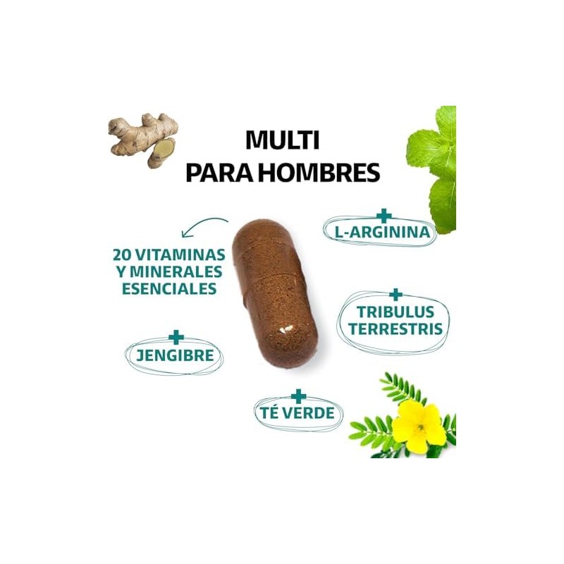 Multi Vitaminas para Hombres Vitaminas A B1 B2 B3 B5