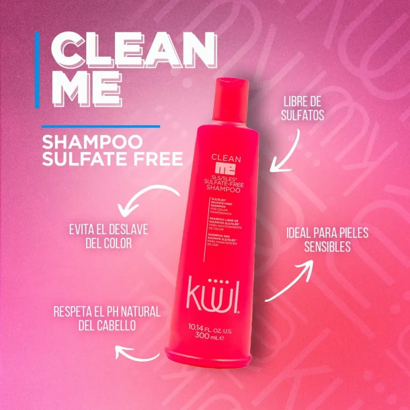 Küül Clean Me Shampoo Sulfate Free Mantiene El Color 300