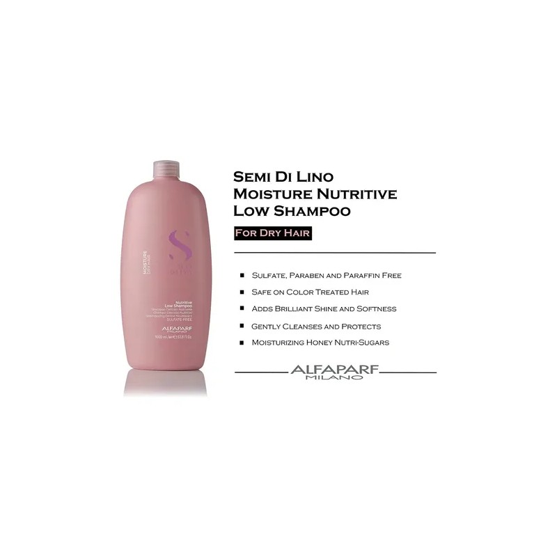 Shampoo Alfaparf Semi Di Lino Moisture para Cabello Seco 1