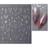 12 Sheets Nail Art Stickers Star Nail Decals 3D Self-Adhesive
