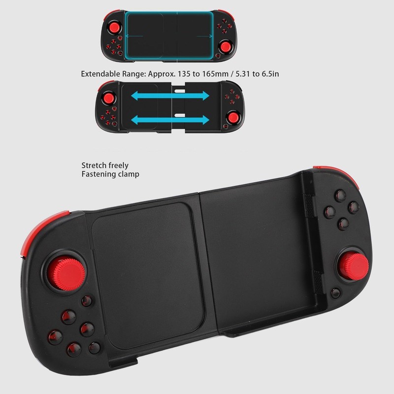 Mobile Gaming Controller BT WL Gamepad for, PC with Extendable